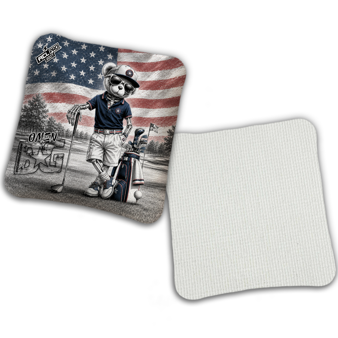 2027 ACL - BG Multiple Bag Models "FAIRWAY FREEDOM" - Pro Stamped Cornhole Bags - SET OF 4 BAGS