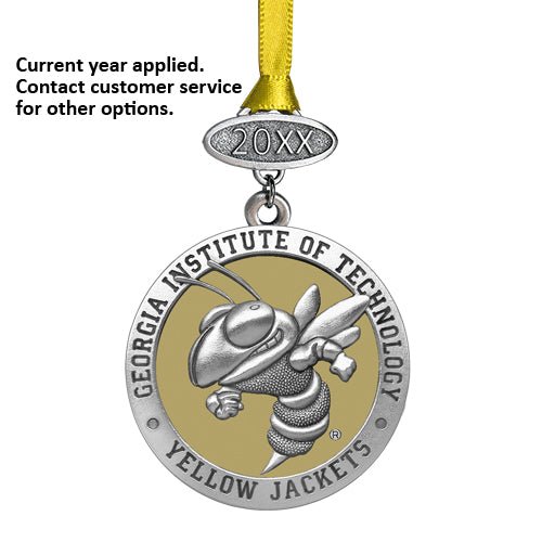 Georgia Tech Yellow Jackets Buzz Logo Ornament