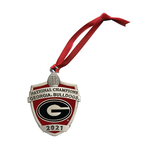 Georgia Bulldogs National Champions 2021 Shield Logo Ornament