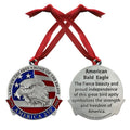 America's 250th Anniversary Eagle Head with Flag Ornament (w/ Back Text)