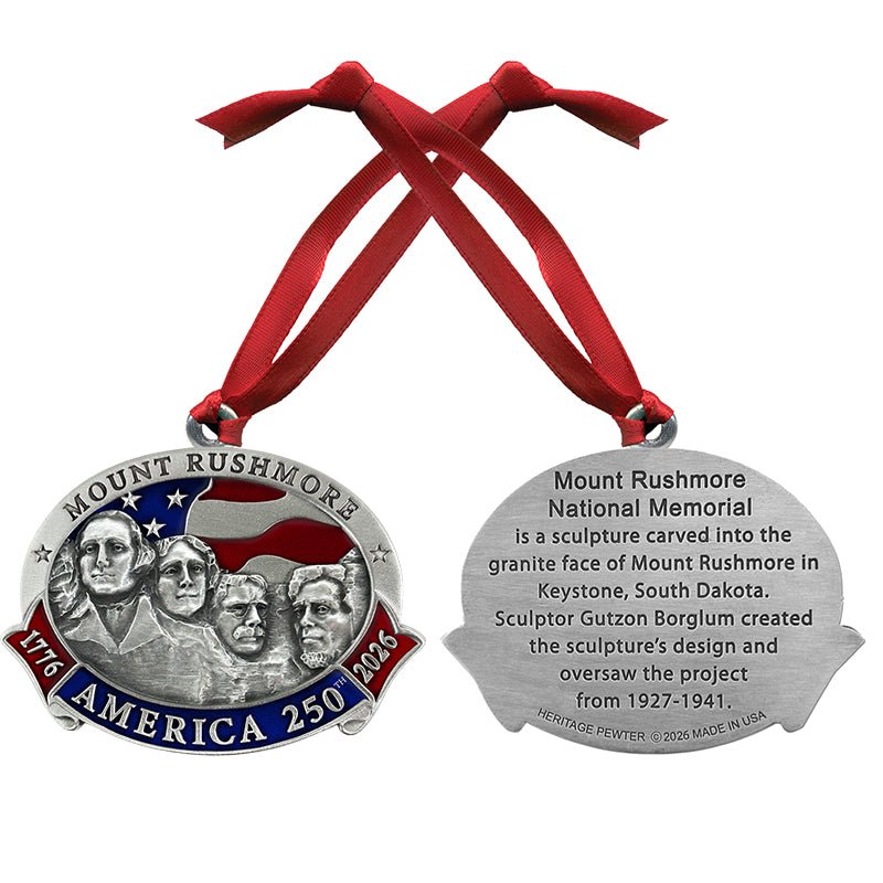 America's 250th Anniversary Mount Rushmore Ornament (w/ Back Text)
