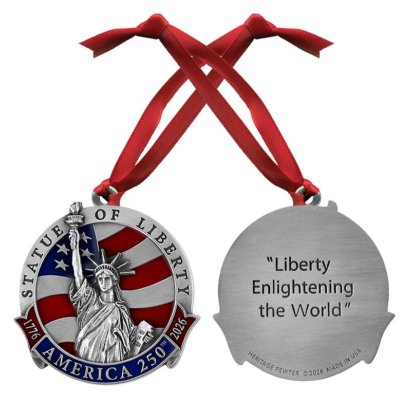 America's 250th Anniversary Statue of Liberty Ornament (w/ Back Text)