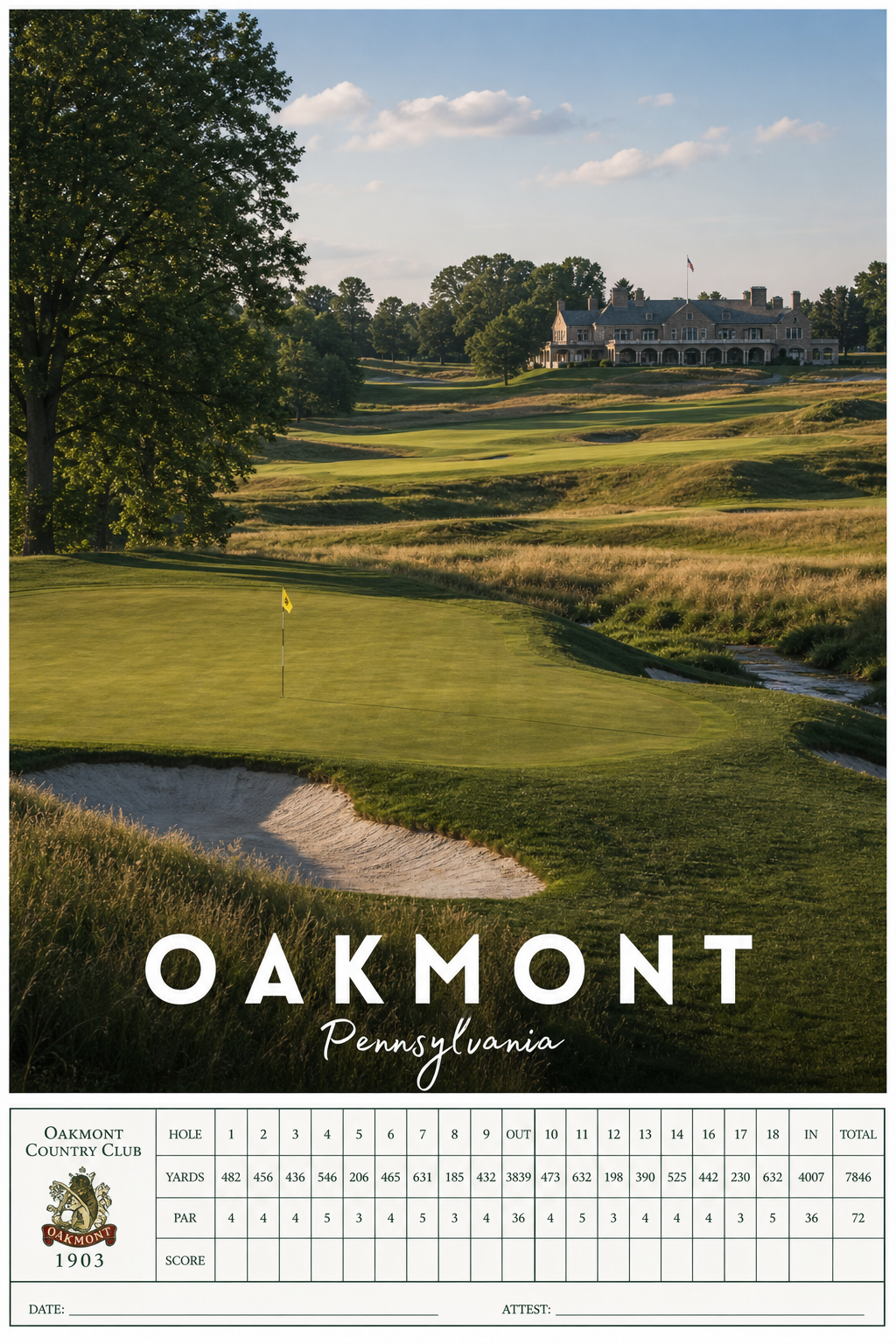 Oakmont  - Scorecard