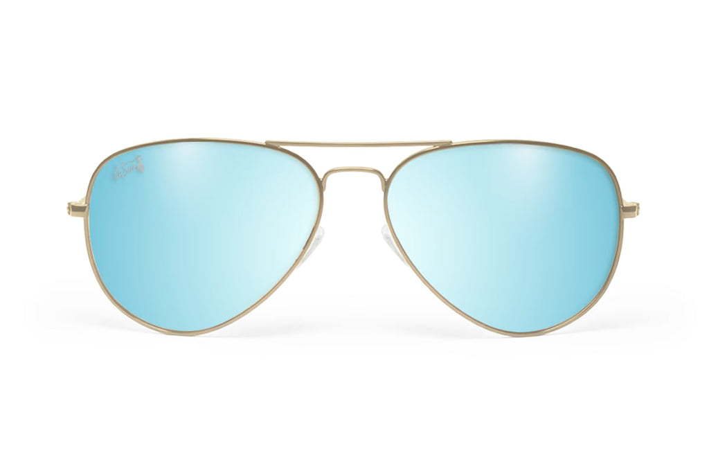 Gold - Sky Blue Lens Polarized - Oasis