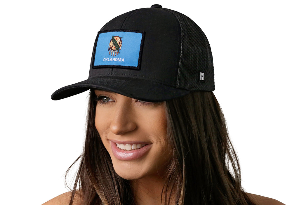 Oklahoma Flag Flag Trucker Hat  |  OK Snapback