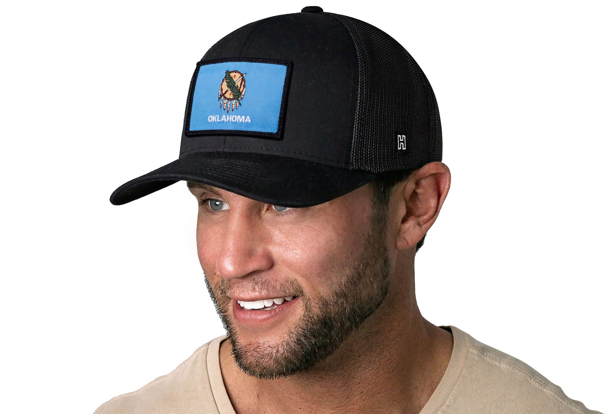 Oklahoma Flag Flag Trucker Hat  |  OK Snapback