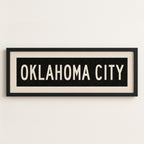 Framed Oklahoma City Oklahoma Bus Scroll