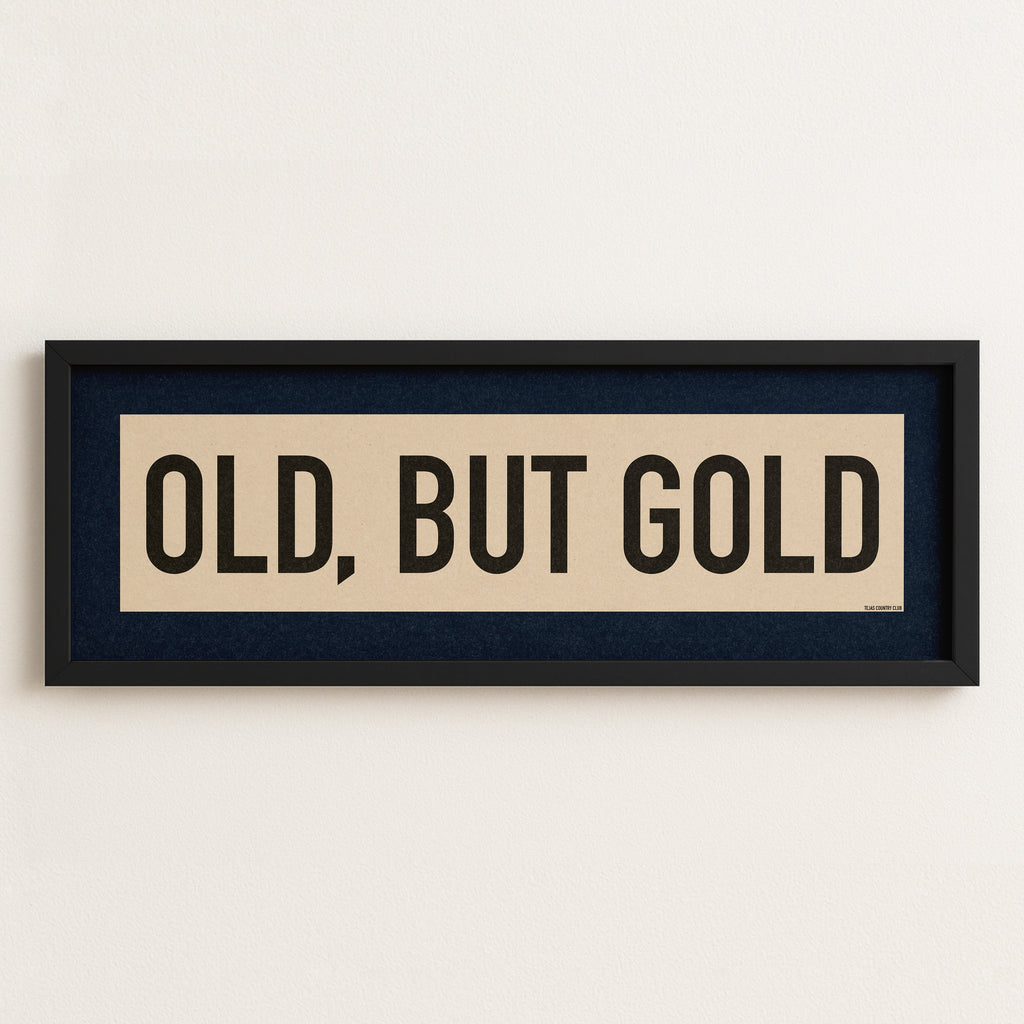 Framed Old, But Gold Pickleball Art Scroll Sign