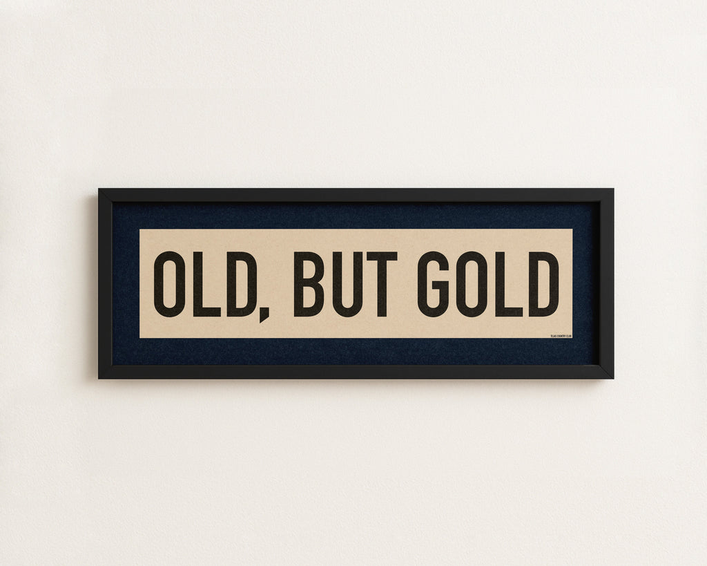 Framed Old, But Gold Pickleball Art Scroll Sign