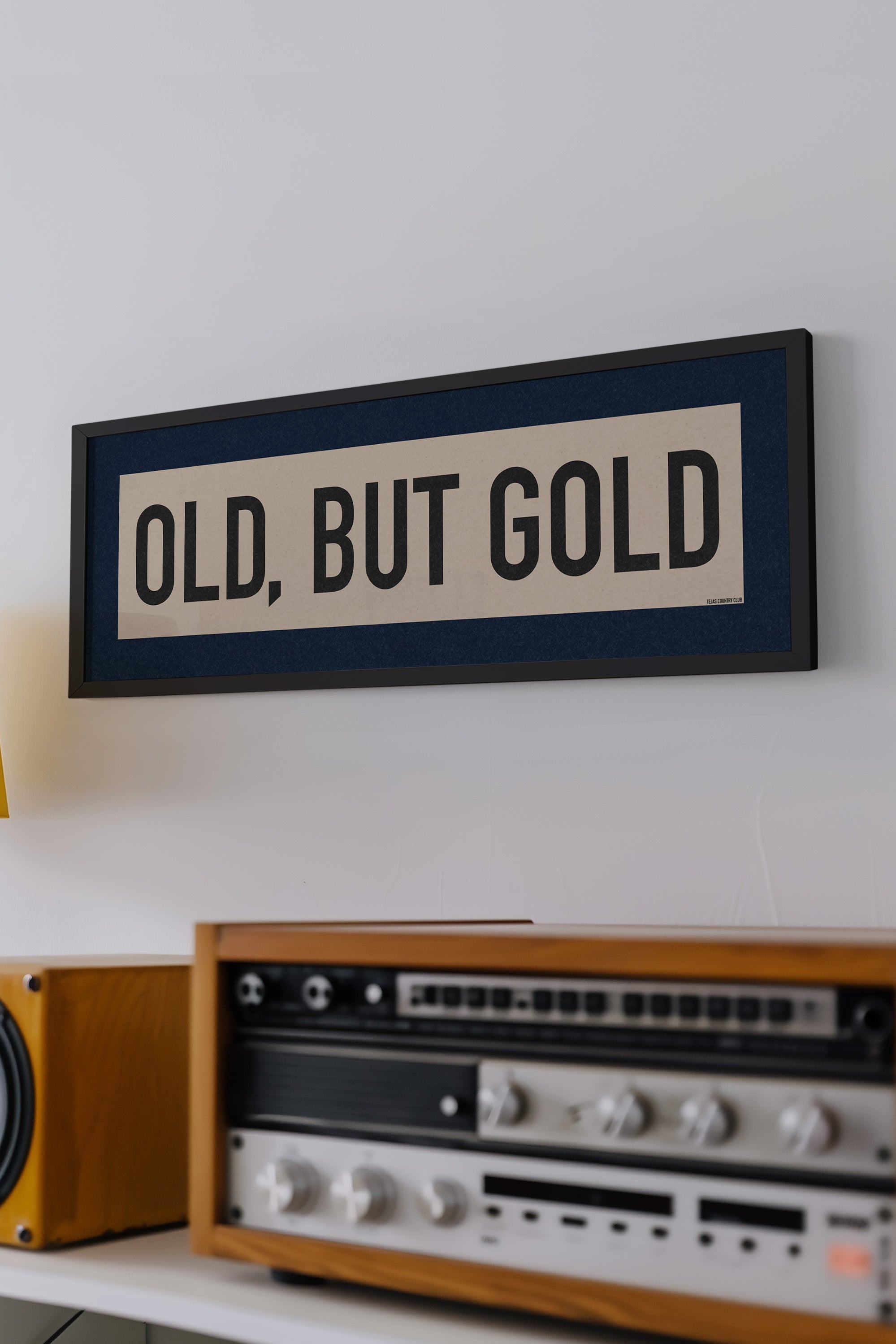 Framed Old, But Gold Pickleball Art Scroll Sign