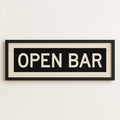 Framed Open Bar Bus Scroll Sign