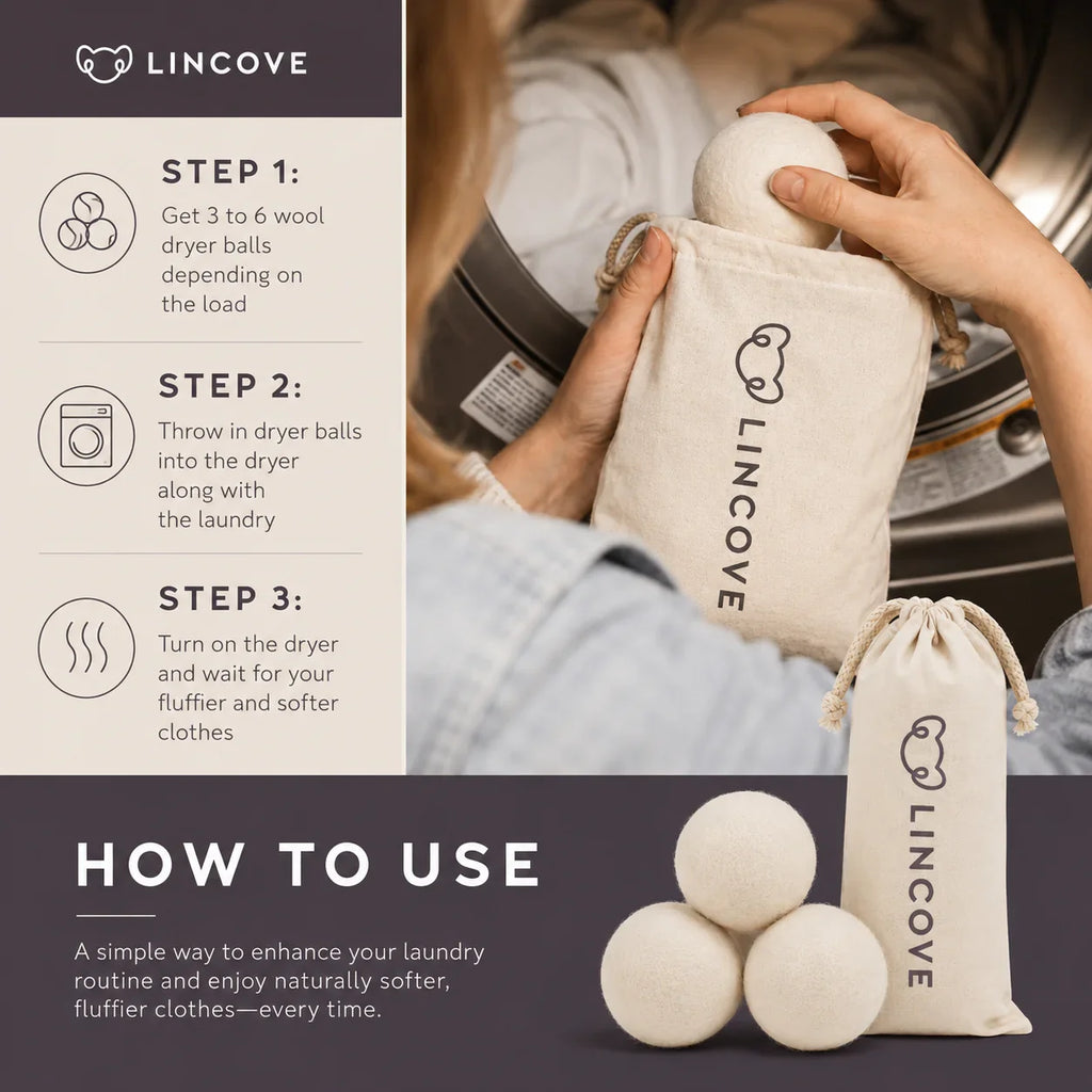 100% Organic Wool Dryer Balls