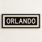 Framed Orlando Florida Bus Scroll