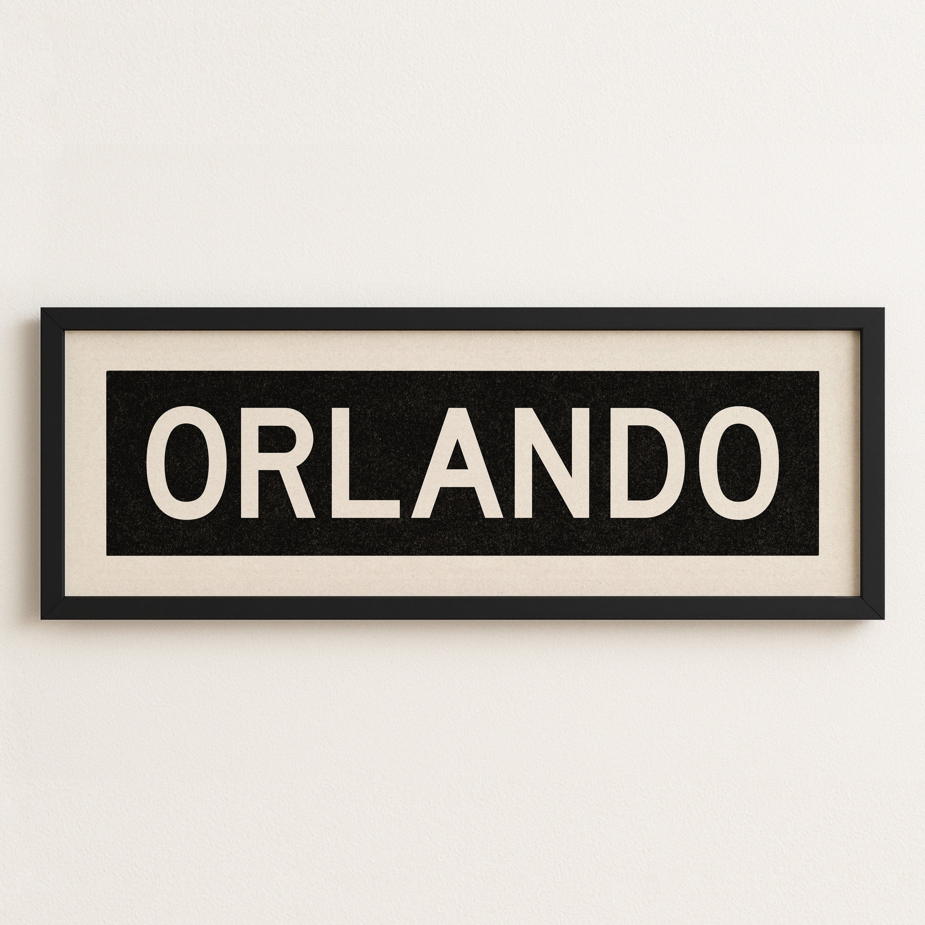 Framed Orlando Florida Bus Scroll