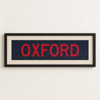 Framed Oxford Navy Bus Scroll