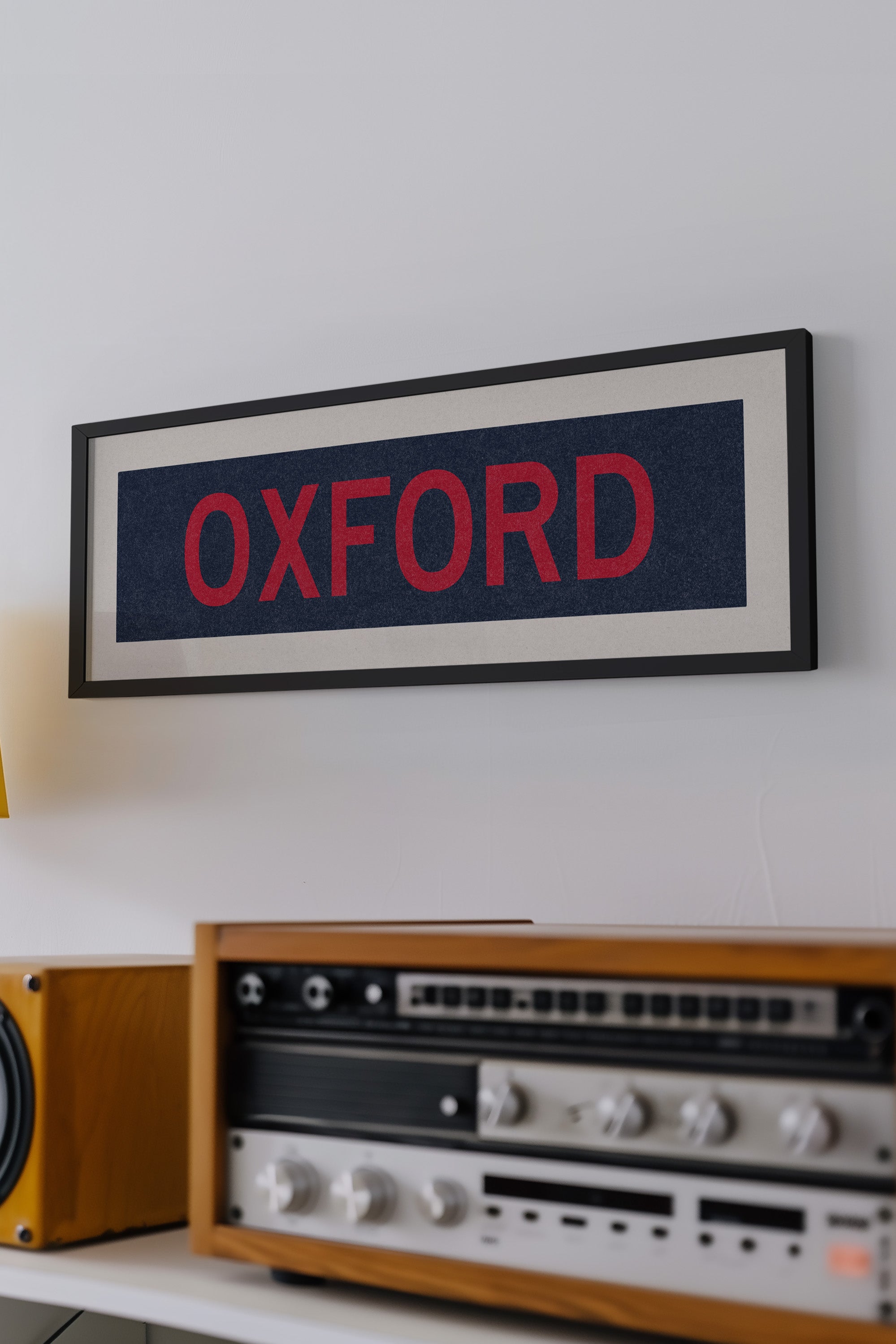 Framed Oxford Navy Bus Scroll