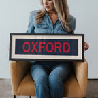 Framed Oxford Navy Bus Scroll