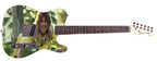 Black Sabbath Ozzy Osbourne Signed Graphics Photo Guitar BAS Witness