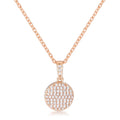 Necklace with CZ Disk Pendant