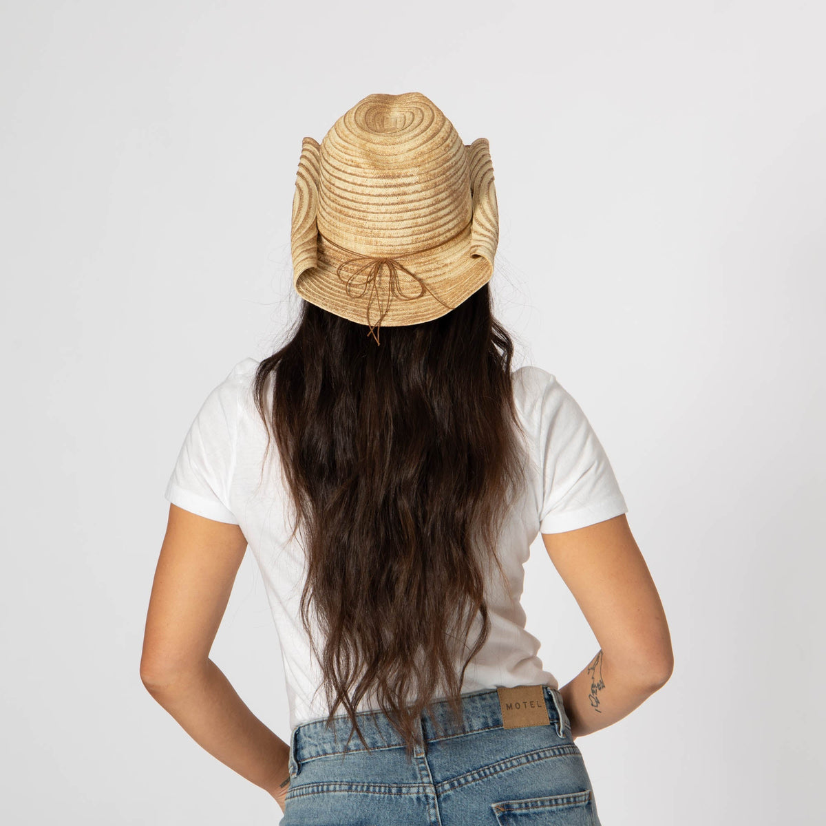 Elena - Cowboy with Rolled Wire Brim Edges