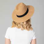 Women's Paper Braided Fedora With A Bow Band