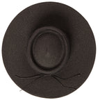 Women's large brim oval crown boater