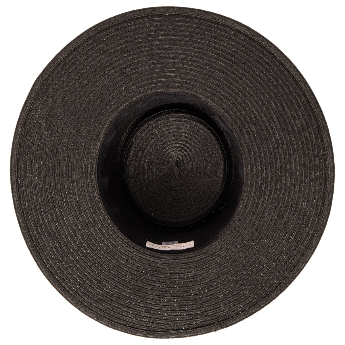 Women's large brim oval crown boater