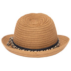 Paperbraid Stingy Brim Fedora with Layered Bands