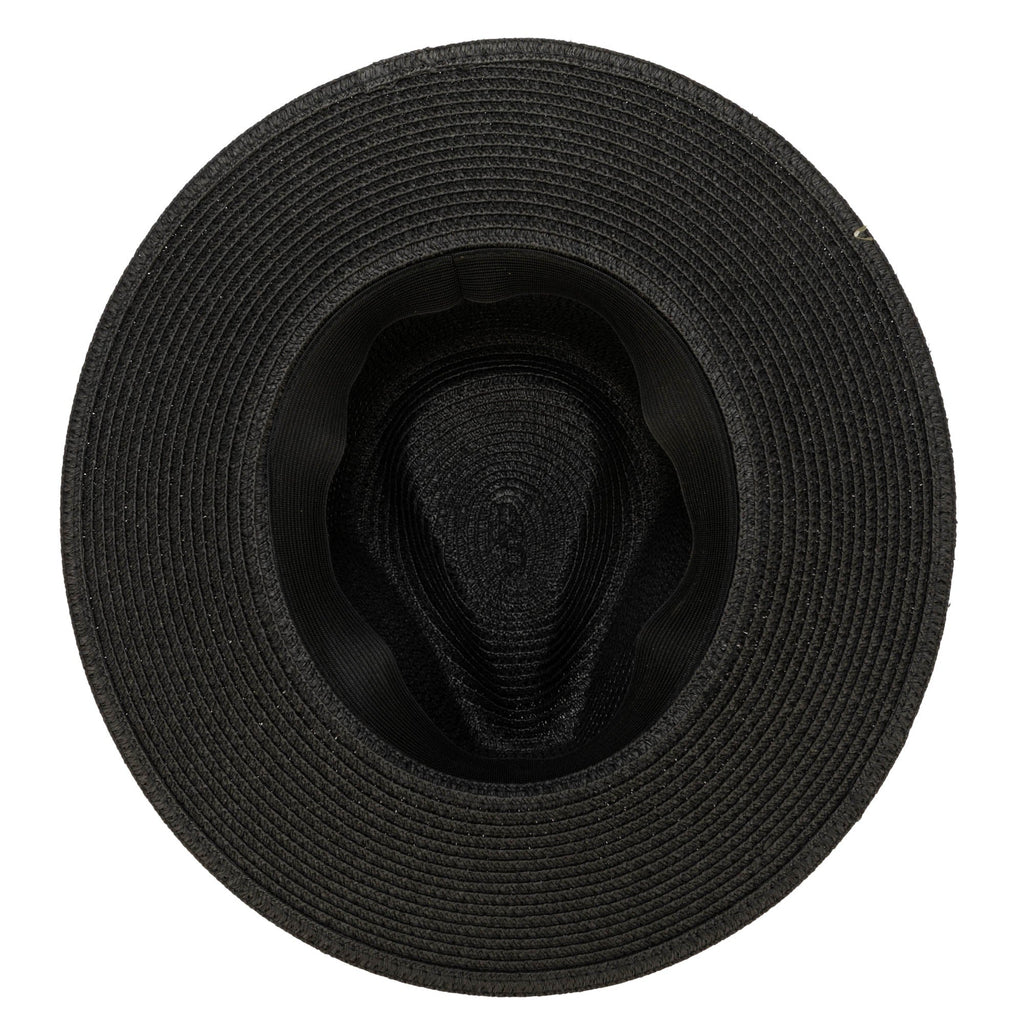 Men's Paperbraid Fedora With Faux Suede Looped Braid