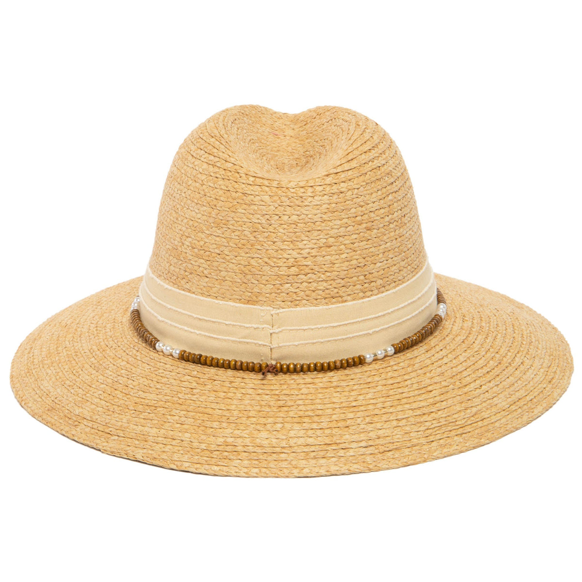 Coco - Fedora with Wood Beaded Chain