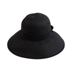 Women's Contrasting Edged Sun Brim Hat with Back Bow