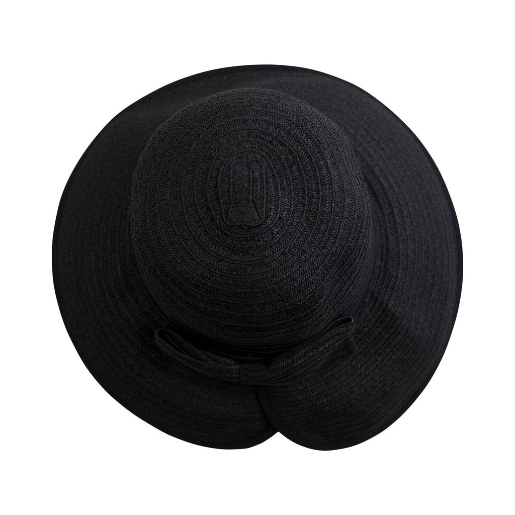 Women's Contrasting Edged Sun Brim Hat with Back Bow