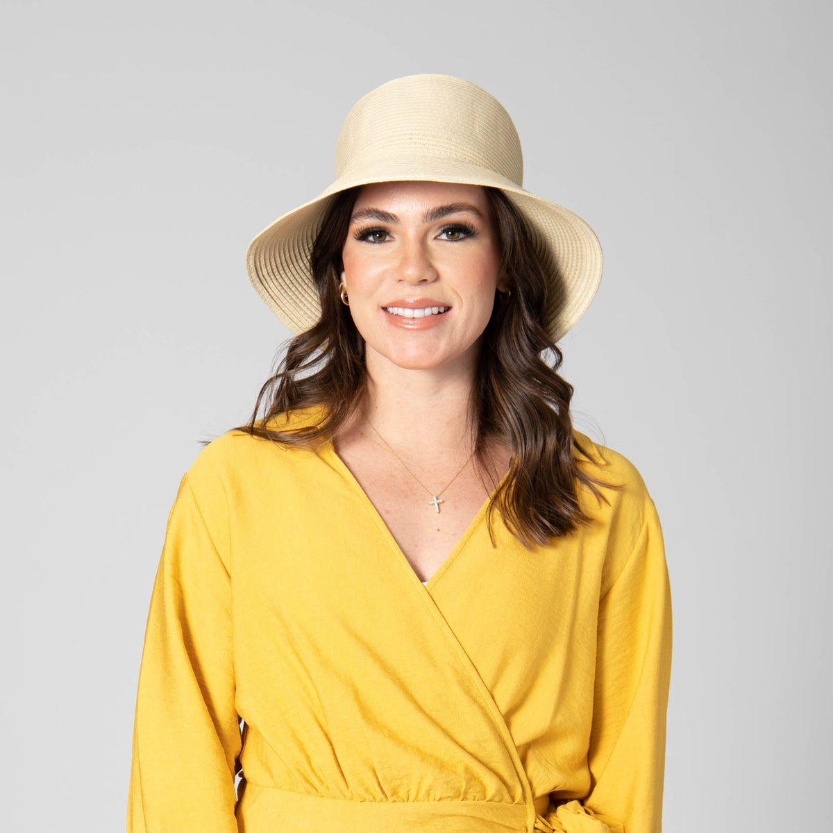 Women's Ribbon & Braided Bucket Hat
