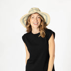 Women's Striped & Floral Crochet Bucket Hat