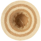 Women's Striped & Floral Crochet Bucket Hat