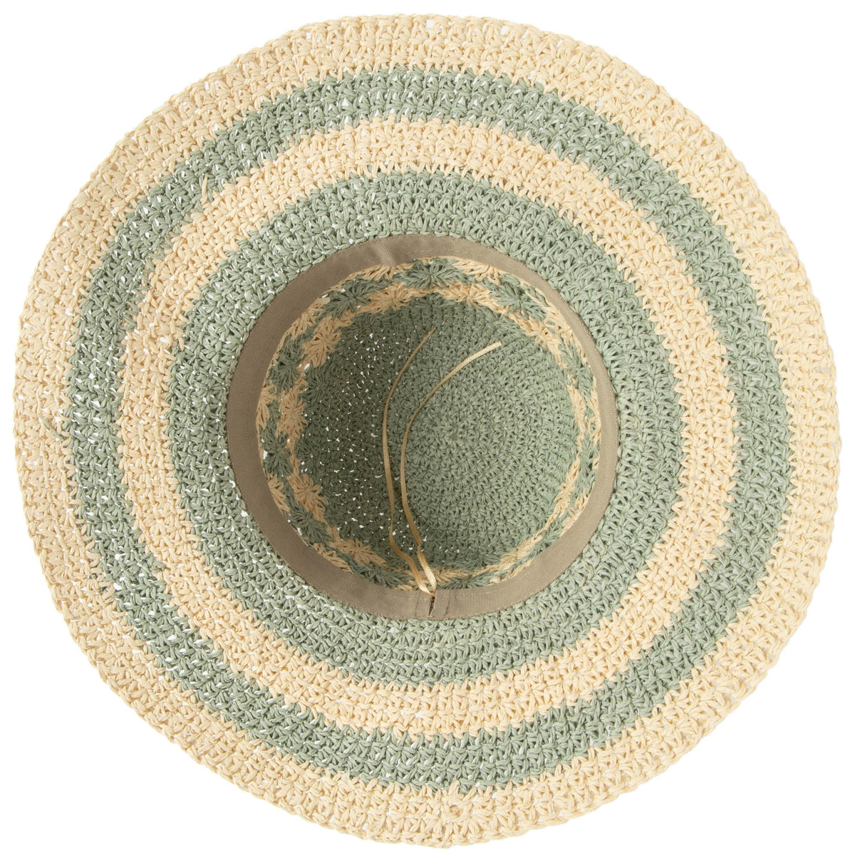 Women's Striped & Floral Crochet Bucket Hat