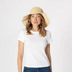 Women's Paper Crochet Floppy Bucket Hat