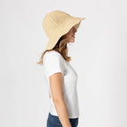 Women's Paper Crochet Floppy Bucket Hat