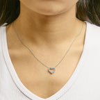 14K Gold 1/2 Carat Lab Grown Diamond Heart Shape Pendant Necklace
