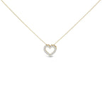 14K Gold 1/2 Carat Lab Grown Diamond Heart Shape Pendant Necklace