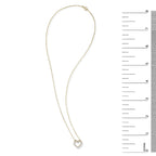 14K Gold 1/2 Carat Lab Grown Diamond Heart Shape Pendant Necklace