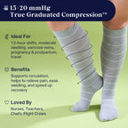 Knee-High Compression Socks – Stripes