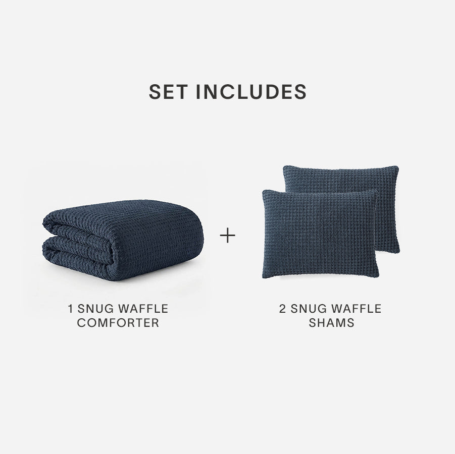 Snug Waffle Comforter Bundle