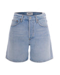 Shorts Dame High Rise Baggy Blue