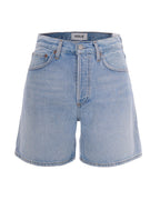 Shorts Dame High Rise Baggy Blue