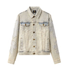 Century Penthouse Sanctum Cross Men's Denim Jacket - Tan