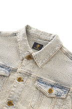 Century Penthouse Sanctum Cross Men's Denim Jacket - Tan