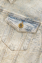 Century Penthouse Sanctum Cross Men's Denim Jacket - Tan