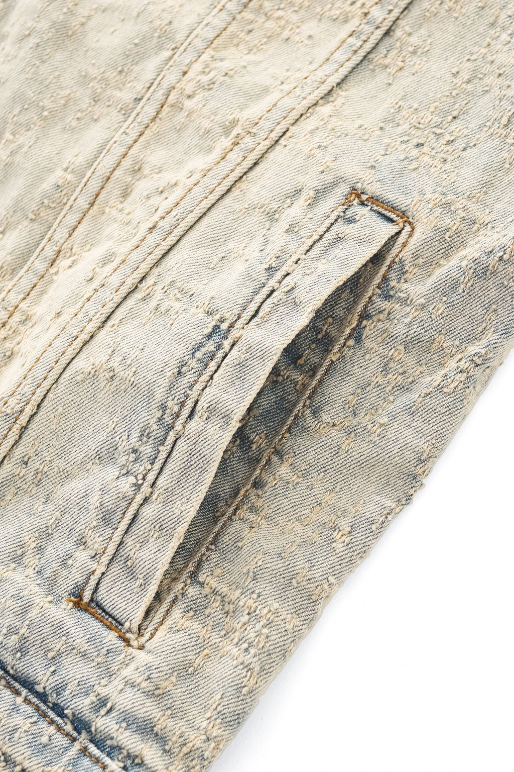 Century Penthouse Sanctum Cross Men's Denim Jacket - Tan