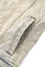 Century Penthouse Sanctum Cross Men's Denim Jacket - Tan
